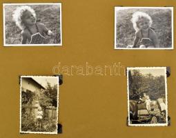 1944-1947 Családi fotóalbum, főként gyerekekről készült felvételek, különböző helyszínek (Siófok, Mo...