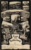 1912 Gräfenberg, multi-view postcard. Art Nouveau montage (Rb)