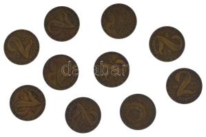 1973. 2Ft sárgaréz (10x) T:XF,VF Adamo F7.4