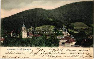 1903 Szklenófürdő, Sklené Teplice; látkép / general view, spa (EM)