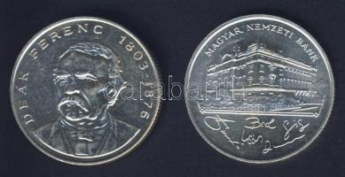 1993-94. 200Ft Ag "MNB" (1x) + "Deák" (1x) T:BU,2