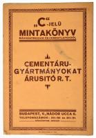 cca 1930 Cementárugyártmányokat Árusító Rt. "C" - jelű mintakönyv márványmozaik és cementl...