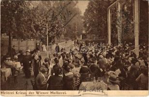 1914 Wien, Vienna, Bécs; Meierei Krieau der Wiener Molkerei / restaurant (fa)