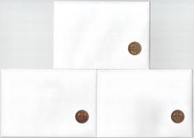 Németország 1990-1992. 1M Cu-Ni (3xklf) érmés borítékban, bélyegzéssel, tartományi címereket ábrázol...