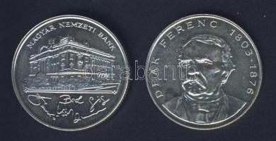 1993-94. 200Ft Ag "MNB" (1x) + "Deák" (1x) T:BU,2