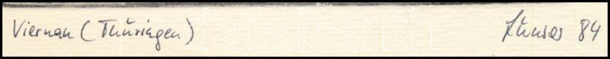 Olvashatatlan jelzéssel: Viernau (Thüringen), 1984. Rézkarc, papír, jelzett, 19,5x15,5 cm