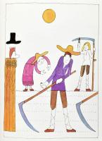 Öregapó karmantyúja. Lett népmesék. Ford.: Rab Zsuzsa. A fordító, Rab Zsuzsa (1926-1998) József Atti...