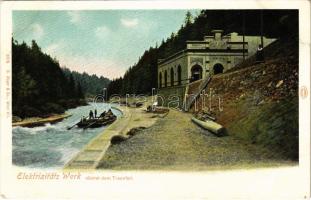 Roitham am Traunfall, Elektrizitätswerk nächst dem Traunfall / electric power station, barges (EK)