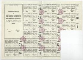 Budapest 1926. "Magyar Borértékesítő Részvénytársaság" 10 részvénye összesen 100P-ről, sze...