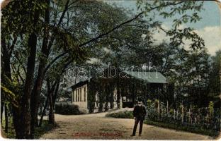 1914 Csíz, Csízfürdő, Kúpele Cíz; Park. Herskovits Mór kiadása / spa, park (EM)