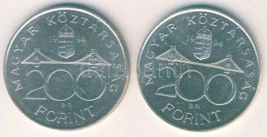 1994. 200Ft Ag "Deák" (2x) T:BU,2
