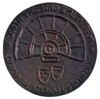 ~1970. "Justh Zsigmond emlékérem - Kiemelkedő művészi teljesítményért" kétoldalas, öntött ...