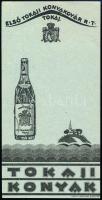 cca 1920-1930 Tokaji konyak számolócédula