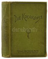 Die Kochkunst. Kochbuch der "Wiener Mode." Wien,én,"Wiener Mode." Német nyelven. Kiadói egészvászon-kötés, kopott borítóval, sérült gerinccel, hiányzó szennyalapokkal, kijáró lapokkal, a végéről két lap hiányzik (reklámok közül.)