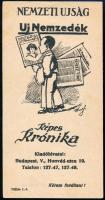 cca 1920 Nemzeti Újság számolócédula