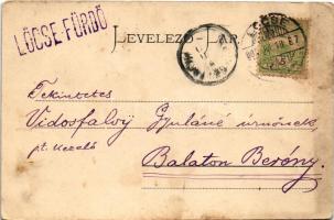 1905 Lőcsefüred, Lőcse-fürdő, Levocské Kúpele (Lőcse, Levoca); Fürdőház. Braun Fülöp kiadása / spa, ...