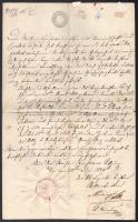 Buda 1854 okmány 30kr szignettával