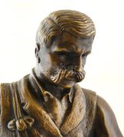 Schrotta János (Kispest, 1898 - Budapest, 1979): Magvető. Bronz, márvány talpazaton. Jelezve: Schrot...