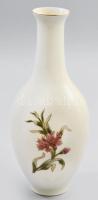 Zsolnay virágmintás váza, jelzéssel, hibátlan, alján mázrepedésekkel, m: 26 cm