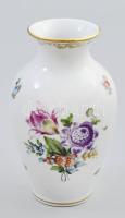 Herendi virágmintás váza, jelzéssel, hibátlan, m: 14 cm