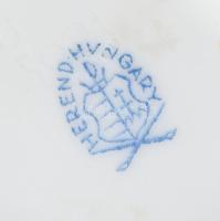 Herendi virágmintás váza, jelzéssel, hibátlan, m: 14 cm