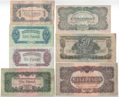 1944. 1P + 2P + 5P + 10P + 20P + 50P + 100P "A Vöröshadsereg Parancsnoksága" T:F,VG