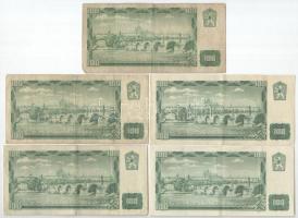 Csehszlovákia 1961. 100K (5x) T:F,VG
Czechoslovakia 1961. 100 Korun (5x) C:F,VG
