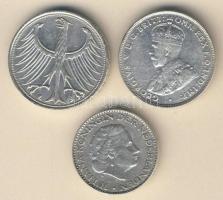 Kis Ag tétel, benne 3db klf érme (Hollandia, NSZK, Nagy-Britannia) T:2/3,3