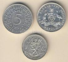 Kis Ag tétel, benne 3db klf érme (Hollandia, NSZK, Nagy-Britannia) T:2/3,3