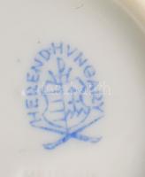 Herendi 3 darab Apponyi mintás tárgy: tálka, fogpiszkatartó, csikknyomó, kézzel festett, jelzéssel, ...