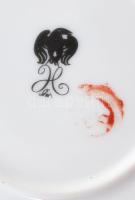 Hollóházi Szász Endre tervezte falitál, matricás, jelzett, hibátlan, d:20 cm