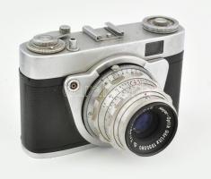 Altissa Altix fényképezőgép Trioplan 1:2,9/50 objektívvel, bőr tokban
