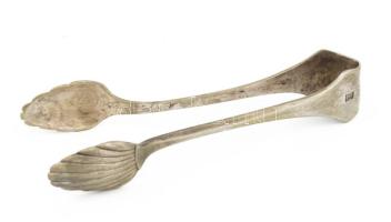 Antik cukorfogó, jelzéssel, h: 11 cm