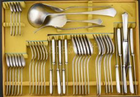 Wellner evőeszköz készlet, díszdobozban, hiányokkal, jelzéssel, szép állapotban