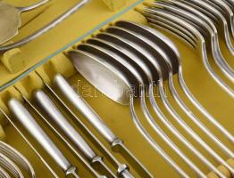 Wellner evőeszköz készlet, díszdobozban, hiányokkal, jelzéssel, szép állapotban