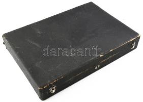 Wellner evőeszköz készlet, díszdobozban, hiányokkal, jelzéssel, szép állapotban