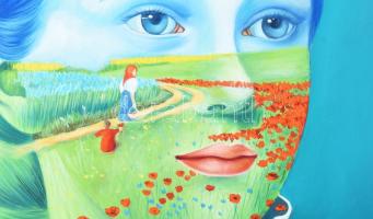 Ördög Noémi / Naomi Devil (1987-): "Hommage á Szinyei Merse Pál" (Landscape portrait 14.),...