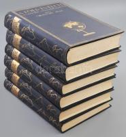 Cholnoky Jenő: A Föld és élete. I-VI. köt. Világrészek, országok, emberek. I. köt.: Európa. II. köt: Ázsia. III. köt.: Afrika. IV. köt. Amerika. V. köt.: Ausztrália, Oceánia és a sarkvidékek. VI. köt.: Magyarország földrajza. Bp., [1936-1937], Franklin. Gazdag képanyaggal illusztrálva. Térképekkel! Kiadói aranyozott egészvászon sorozatkötésben, a borítókon kis kopásnyomokkal, egy kötet foltos.