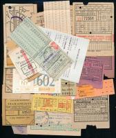 21 db vegyes közlekedési jegy és bérlet