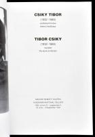 Csiky Tibor (1932-1989) szobrászművész életmű-kiállítása. Szerk.: Százados László. Bp.,1994., Magyar...