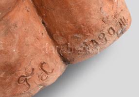 T.L. jelzéssel, 1980, Női akt torzó, jelzéssel, kopással, m: 31 cm