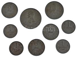 1941-1944. 1P Al (4xklf) + 1941-1943. 2P (3xklf) + 1943. 5P Al "Horthy Miklós születésének 75. ...