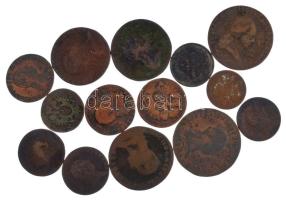 1781-1859. 15db-os Cu krajcártétel T:VF-VG