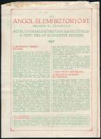 1929 Szekszárd, biztosítási okmány a Pesti Hírlap összes előfizetői baleset ellen