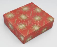 Dúsan csiszolt kristályüveg kék vizespohár, 6 db, original dobozban, hibátlan, m: 13 cm