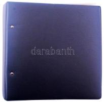 Műbőr, kapcsos bankjegyberakó album, benne 20db berakólappal, használt állapotban