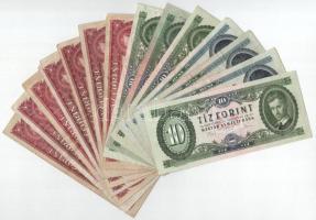 14db vegyes forint bankjegy T:F,VG, közte 1db XF