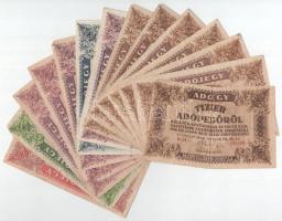 1946. 10.000AP - 1.000.000AP (14x), közte 1db fordított címerrel T:F,VG