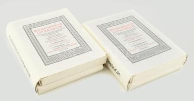 Monumenta literarum. A világirodalom kisebb remekművei legkiválóbb műfordítóink új fordításaiban. Szerk.: Király György. 1-2. sorozat. Bp. - [Gyoma], 1982, Magvető - [Kner]. Az 1921-1922. évi kiadás (Gyoma, Kner) hasonmás kiadása. Kiadói papírkötésekben, kiadói papír védőtokokban, hiánytalan sorozat, jó állapotban.