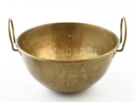 Réz habüst, régi, d: 25 cm, m: 18,5 cm